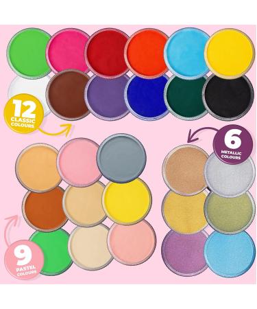 Blue Squid PRO Classic Pink Face Paint 30gm - Professional Water Based Body & Face Makeup for Halloween - Non Toxic & Water Activated - Buy Online on SooperMarket.com