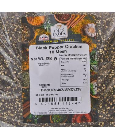 Old India Black Pepper Cracked 10 Mesh 2kg - Premium Quality Spice (Pack of 1) - Buy Online on SooperMarket.com