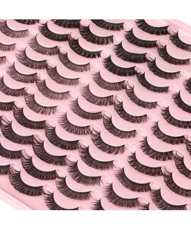 WIWOSEO 3D Faux Mink False Eyelashes - Russian Strip Lashes, 6 Styles, 15-18MM, 48 Pairs - Buy Online on SooperMarket.com