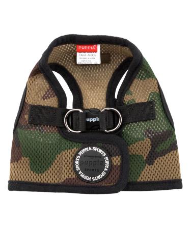 Puppia dog harness for small and medium -sized dogs - soft vest in many colors - also used as a puppy dishes - anti -anti -tin tableware for dogs camouflage XS Paha -AH305 XS Camo