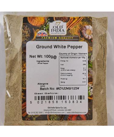 Old India Ground White Pepper 100g - Premium Quality (Pack of 1) - Buy Online on SooperMarket.com