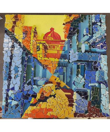 Youway Style 454g Ceramic Mosaic Tiles for Crafts - Bulk Broken Tiles for Mosaic Kits - 1lb Mosaic Craft Supplies - Multicolor - Buy Online on SooperMarket.com