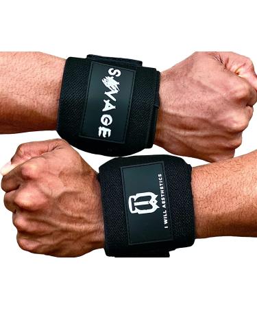 I WILL AESTHETICS No Thumb Loop Lifting Wrist Wraps for Weightlifting Men - Tough Workout Wrist Wraps for Men - Powerlifting Wrist Wraps for Women - Weightlifting Wrist Support - Bench Press Wrist Wraps
