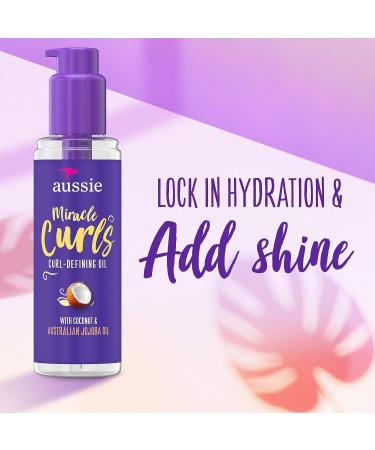 Aussie Miracle Curls Curl-defining Oil Hair Treatment 3.2 Fl Oz - Frizz Control & Shine | 1 Pack - Buy Online on SooperMarket.com