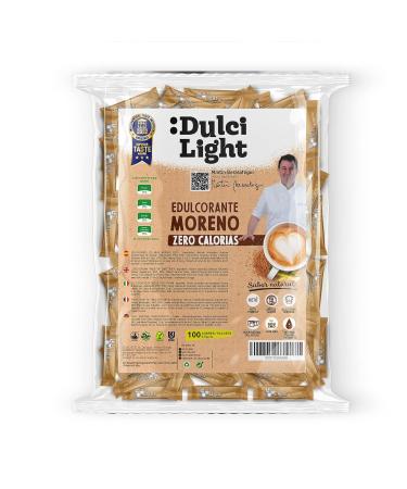 Dulci Light Cane Honey Granulate - 100 Calorie-Free Sweetener Bags for Drinks & Food | Natural Sugar Replacement - Buy Online on SooperMarket.com