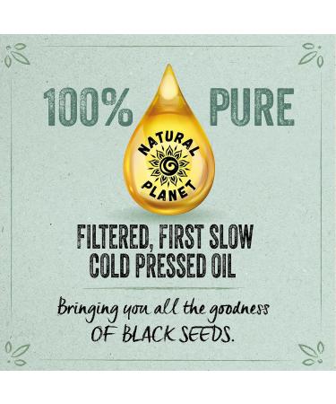 Natural Planet Black Seed Oil 100ml - Cold Pressed, High Strength Thymoquinone, Nigella Sativa - Non-GMO, Cruelty Free - Buy Online on SooperMarket.com