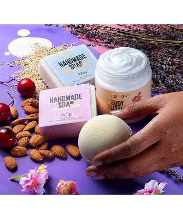 Relaxing Spa Gift Set for Women | Self Care Kit with Handmade Soap Bath Bomb & Wine Tumbler | Unique Birthday Gifts for Mom Friends & Her - Buy Online on SooperMarket.com