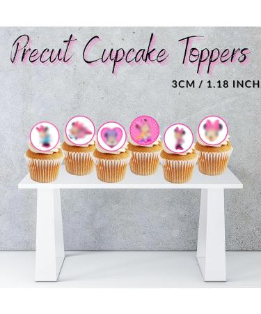 PRECUT Pink Mouse Cupcake Toppers Pink Mouse Theme Mini Edible Cake Decorations Edible Cute Mouse Party Decorations Mini Mouse Cake Topper Edible Princess Cupcake Toppers (24) - Buy Online on SooperMarket.com