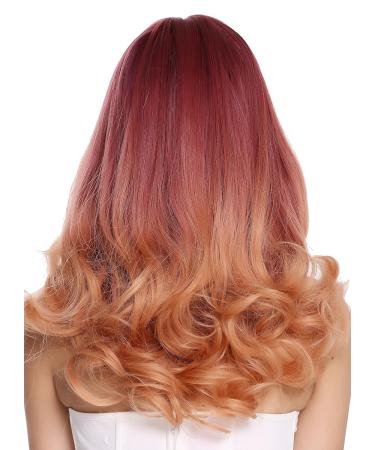 WIG ME UP MS1733-1344R716 Women's Long Bangs Wig - Straight Curly Balayage Purple Orange Blonde - International Shipping Available - Buy Online on SooperMarket.com