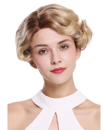 WIG ME UP DW-2054-HH-MF 12/613YS12 Women's Human Hair Short Wavy Ombre Lace Front Wig - Brown & Light Blonde - Buy Online on SooperMarket.com