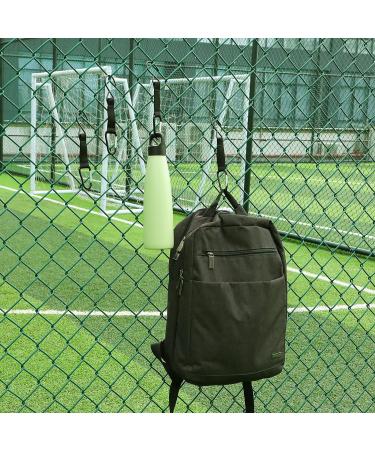 4 Pieces Baseball Fence Hooks with Nylon Safety Buckles - Multifunctional Metal Hooks for Hanging Water Cup, Backpack - Ideal for Softball and Outdoor Sports Equipment - Black - Buy Online on SooperMarket.com