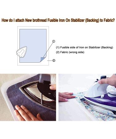 New brothread Fusible Iron on Tear Away Embroidery Stabilizer - 12 x 25 Yd Roll - Medium Weight - 3 Options Available - Buy Online on SooperMarket.com