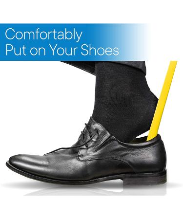 RMS 2 Pack Extra Long Handled Shoe Horn - 24 Curved Handle with Hang Up Strap - Buy Online on SooperMarket.com