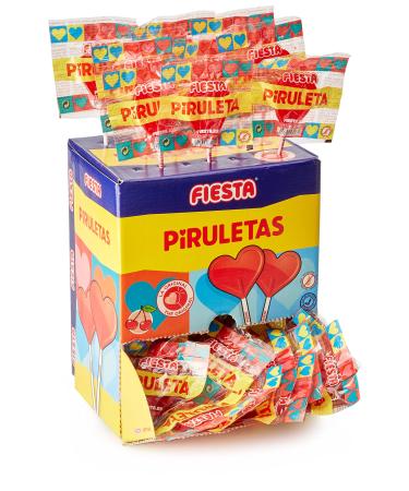 Fiesta Lollipop Heart Flavor Cherry 80 ud