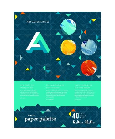 Art Alternatives Disposable Paper Palette - 40 Sheet Pad 12x16 White