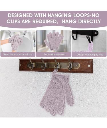 Sibba Exfoliating Gloves - Natural Loofah Bathing Gloves for Body and Face - Double Sided Shower Body Gloves - Dead Skin Remover - Purple - Buy Online on SooperMarket.com