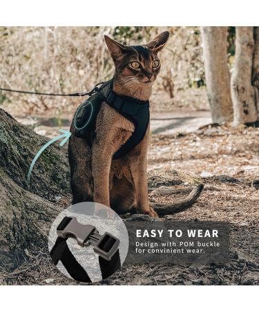 SOKANA Cat Harness and Lead Set for Walking Escape Proof - Lightweight Secure Kitten Harness and Lead Set also for Dogs Puppy Pet Small Size | Black - Buy Online on SooperMarket.com
