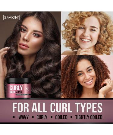 Savion Curly Hair Mask with CUTIFLEX5 Complex - Repair and Moisturize Damaged Curls with Keratin, Biotin, and Argan Oil - Buy Online on SooperMarket.com