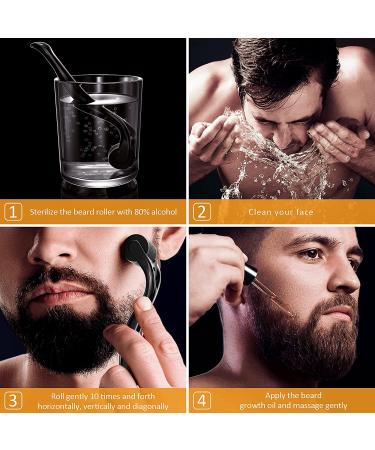 Beard Growth Kit - Derma Roller & Oil for Maximum Beard Growth | Perfect Gift for Men - Comb & Scissors Included - Buy Online on SooperMarket.com