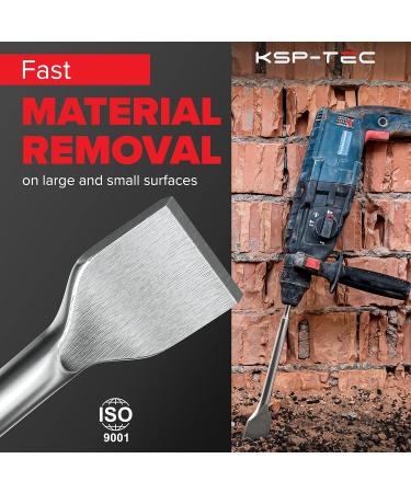 KSP-Tec 4pcs SDS-Plus Chisel Set for Rotary Hammers - Tile Chisel with Storage Case - Ideal for Masonry, Concrete, Brick, Stone - Buy Online on SooperMarket.com