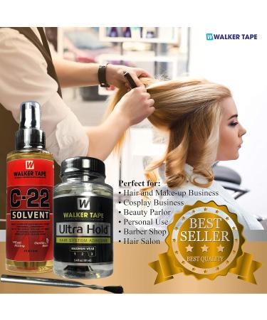 Ultra Hold Hair System Adhesive & C22 Citrus Solvent Wig Glue Remover Bundle | Best Adhesive for Toupees & Lace Front Wigs | Strong Hold & Easy Removal - Buy Online on SooperMarket.com