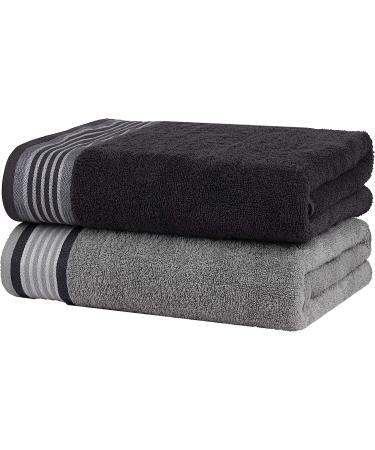 Casa Copenhagen 550 GSM 6-Piece Towel Set - Super Soft Egyptian Cotton - Granite Grey & Mirage Grey - for Bathroom, Kitchen & Shower - Buy Online on SooperMarket.com