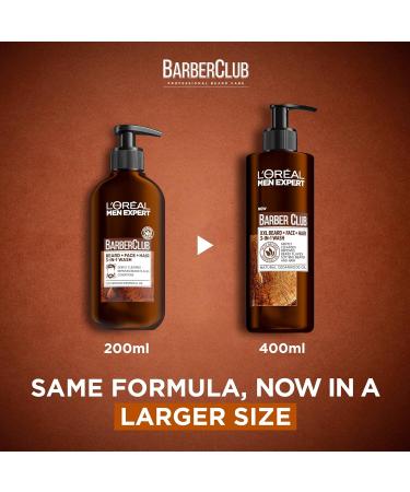 L'Oreal Men Expert Barber Club 3-in-1 Beard, Hair & Face Wash 200ml - Buy Online on SooperMarket.com
