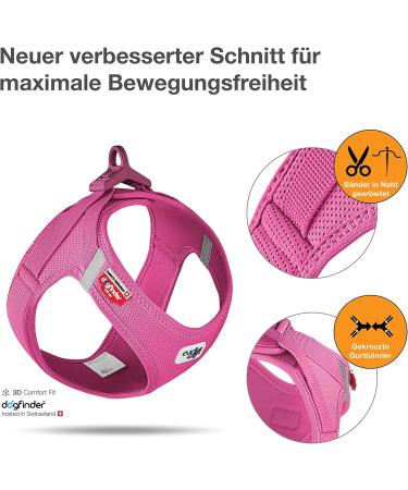 Curli Clasp Air-Mesh Vest Harness - Fuchsia S - Stylish & Comfortable Pet Gear for International Shipping - Buy Online on SooperMarket.com
