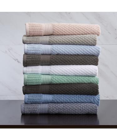 Trinity Collection 100% Cotton Hand Towel 6 Pack | Super Soft & Absorbent 16x28 | Textured Durable Cotton | Quiet Grey - Buy Online on SooperMarket.com