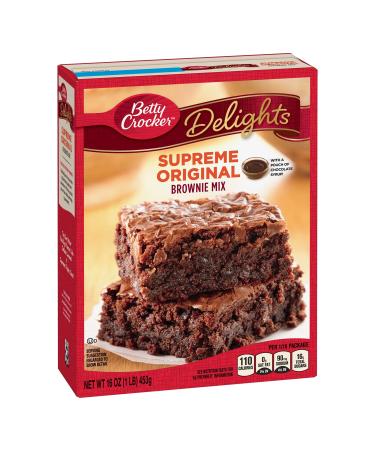 Betty Crocker Delights Supreme Original Brownie Mix, 16 oz. 8 Count(Pack of 1)