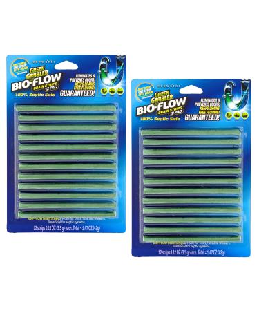 Green Gobbler BIO-Flow Drain Strips - 24 Strips | Drain Cleaner & Deodorizer