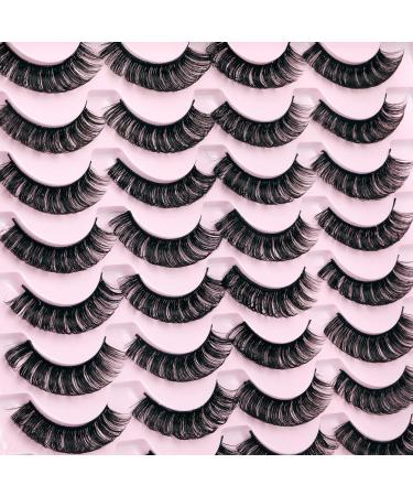 JIMIRE Russian Strip Volume Eyelashes DD Curl Fluffy False Eyelashes Look Like Lash Extensions Natural Lashes 16 Pairs Pack Russian Strip 16 Pairs -1 - Buy Online on SooperMarket.com
