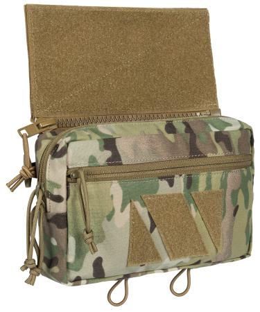 OneTigris PLUS1S Dump Pouch, Drop Admin Pouch Tactical Fanny Pack Hook-and-Loop Add-on Tool Pouch IFAK Med Pouch for Tactical Vest Chest Rig Multicam