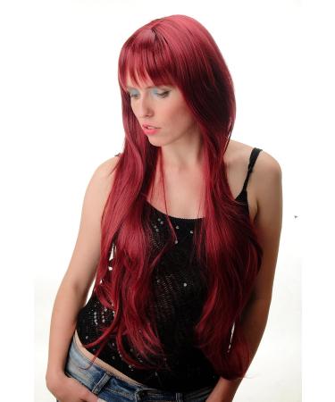 WIG ME UP GFW104-39: Premium 75 cm Long Straight Ladies Wig with Cheeky Fringe in Red Garnet - Quality International Shipping - Buy Online on SooperMarket.com
