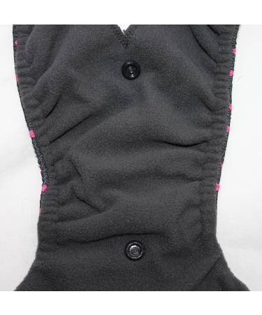 Glenndarcy Female Dog Diapers - Waterproof XL Pants with 2 Washable Pads | Pink Black Dots - International Shipping Available - Buy Online on SooperMarket.com