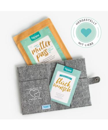 Mother Pass Protective Cover | Felt Organizer for Vaccination Pass Ultrasound Pics & Insurance Card - Loving German Design - Buy Online on SooperMarket.com