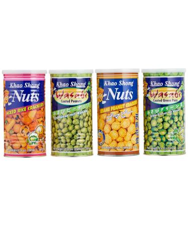 Khao Shong Snack Mix mixing box crispy cracker crisp peanuts & beans practical snack for on the go different varieties 4 x can - total 990 g 990 g (1 Pack) Japanese mix mixing box