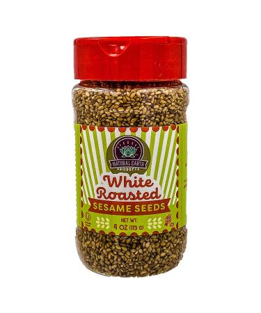 White Roasted Sesame Seeds - Nutritious Sesame Seeds for Dishes, Teas & Seasonings - 4 Oz (2-Pack, 8 Oz Total) - OU-Kosher Parve - Buy Online on SooperMarket.com