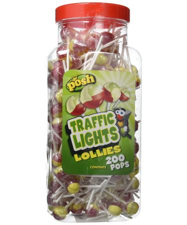 POSH Traffic Light Lollies 200 pops per jar