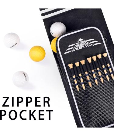 CHAMPKEY Professional Golf Sunday Bag - Lightweight Carry Bag for 3-9 Clubs - 6 Pockets & Adjustable Strap - Ideal for Golf Course & Travel - Black - Buy Online on SooperMarket.com