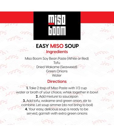 Miso Boom Red (Aka) Miso Soybean Paste 2.2 lb - Non-GMO, No MSG, Vegan - Buy Online on SooperMarket.com