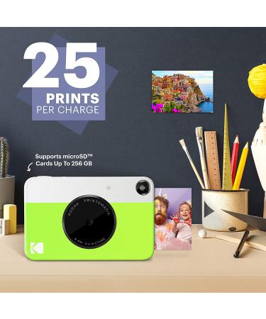 KODAK Printomatic Digital Instant Camera - Green | Full Color Prints On ZINK 2x3 Sticky-Backed Paper - Buy Online on SooperMarket.com