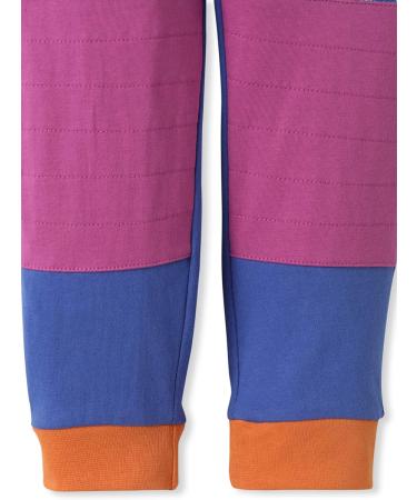 Organic Cotton Baby Knee Patch Trousers - Blue/Rainbow Stripes | 2-3 Years - Buy Online on SooperMarket.com