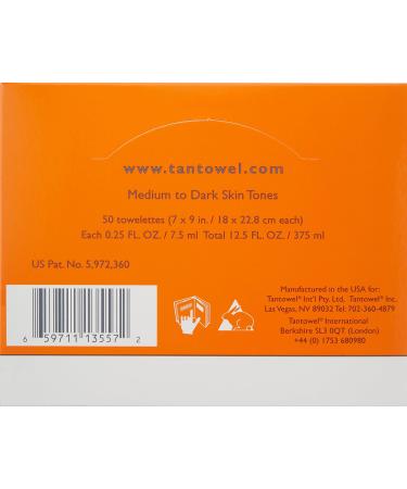 Tan Towel Half Body Plus Self-Tan Towelettes 50 Pack - Natural Sunless Tanning for Radiant Glow - Buy Online on SooperMarket.com