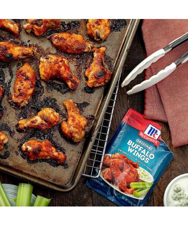 McCormick Original Buffalo Wing Seasoning Mix 1.6 oz (Pack of 12) - Spicy & Savory Flavor for the Best Buffalo Wings - Buy Online on SooperMarket.com