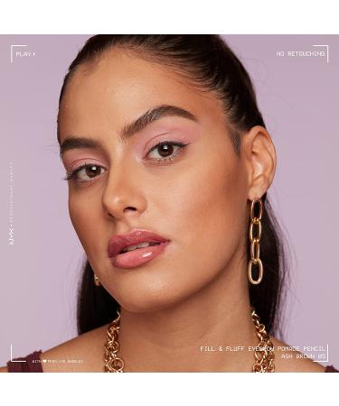 NYX Fill & Fluff Eyebrow Pomade Pencil - Ash Brown | Long-Lasting & Easy Application - Buy Online on SooperMarket.com