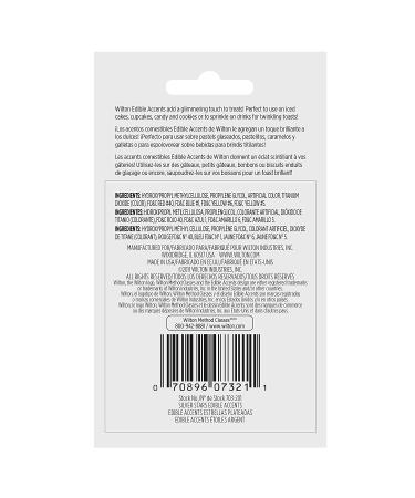 Wilton Edible Glitter Silver Stars 0.4 oz. - Sparkle & Shine with Silver Star Edible Glitter - Buy Online on SooperMarket.com