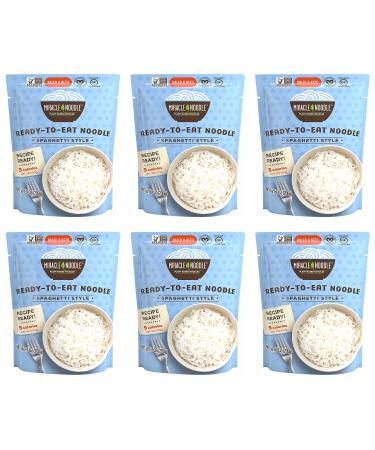 Miracle Noodle Spaghetti Shirataki Noodles, Ready To Eat Konjac Noodle - Keto Friendly, Paleo, Vegan, Gluten Free ,Low Carb ,Low Calorie, Soy Free, Miracle Noodles - 7 Ounce (Pack Of 6)