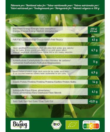 Buy Biojoy Organic Walnut Kernels - 1 kg | Shell-Free Juglans Regia - Premium Half Kernels for Healthy Snacking - Buy Online on SooperMarket.com