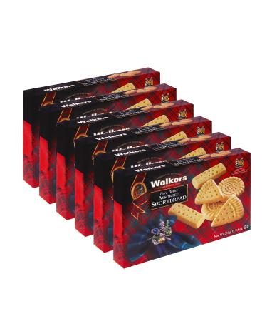 Walker's Shortbread Assorted Cookies, Pure Butter Shortbread Cookies, 8.8 Oz Box (Pack of 6) Assorted Cookies (Pack of 6)